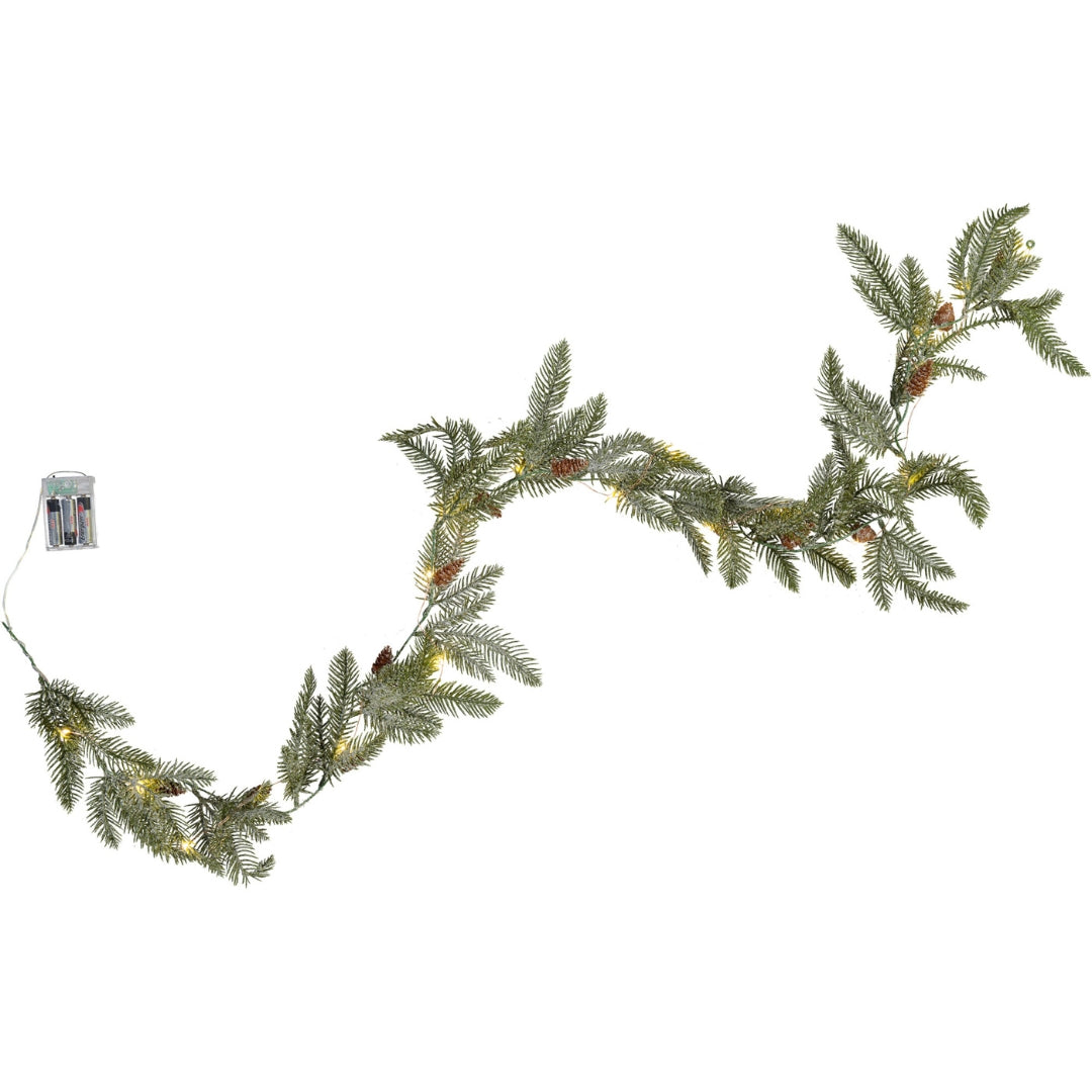 Fairy Lights - Frosted Pine Branch Garland