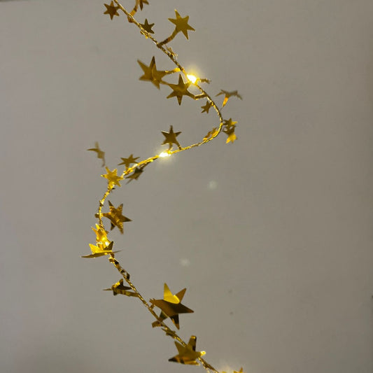 Fairy Lights - Gold Stars