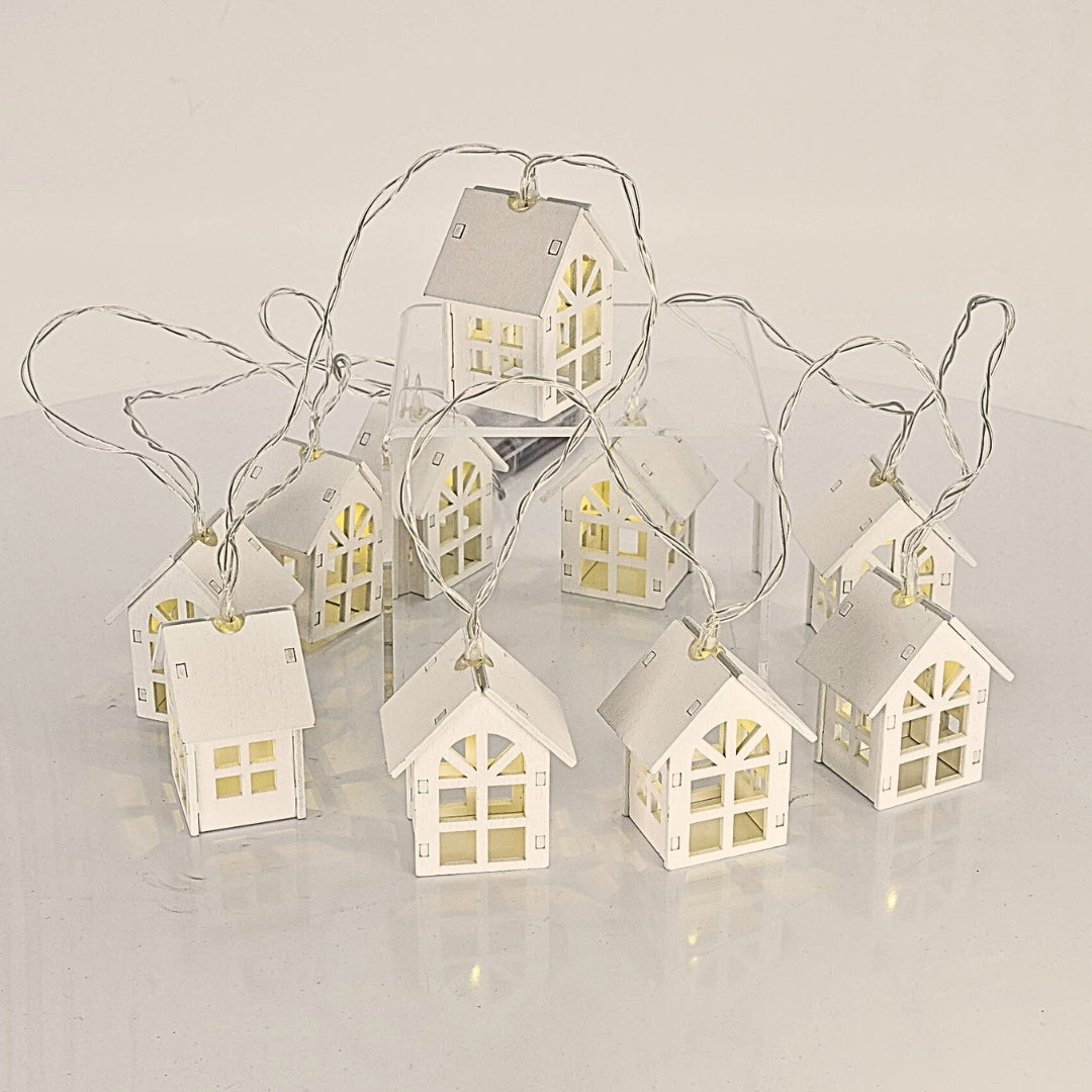 Fairy Lights - Wooden Houses with lights