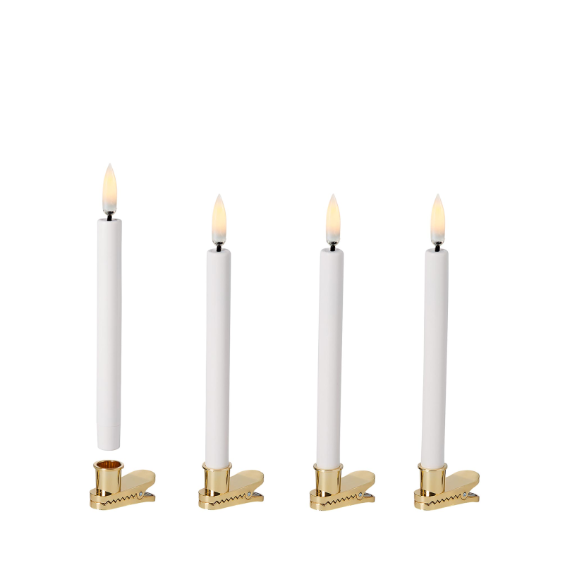 Luxury Christmas clip-on Taper Candles