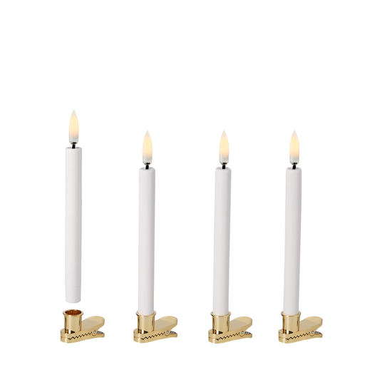 Luxury Christmas clip-on Taper Candles