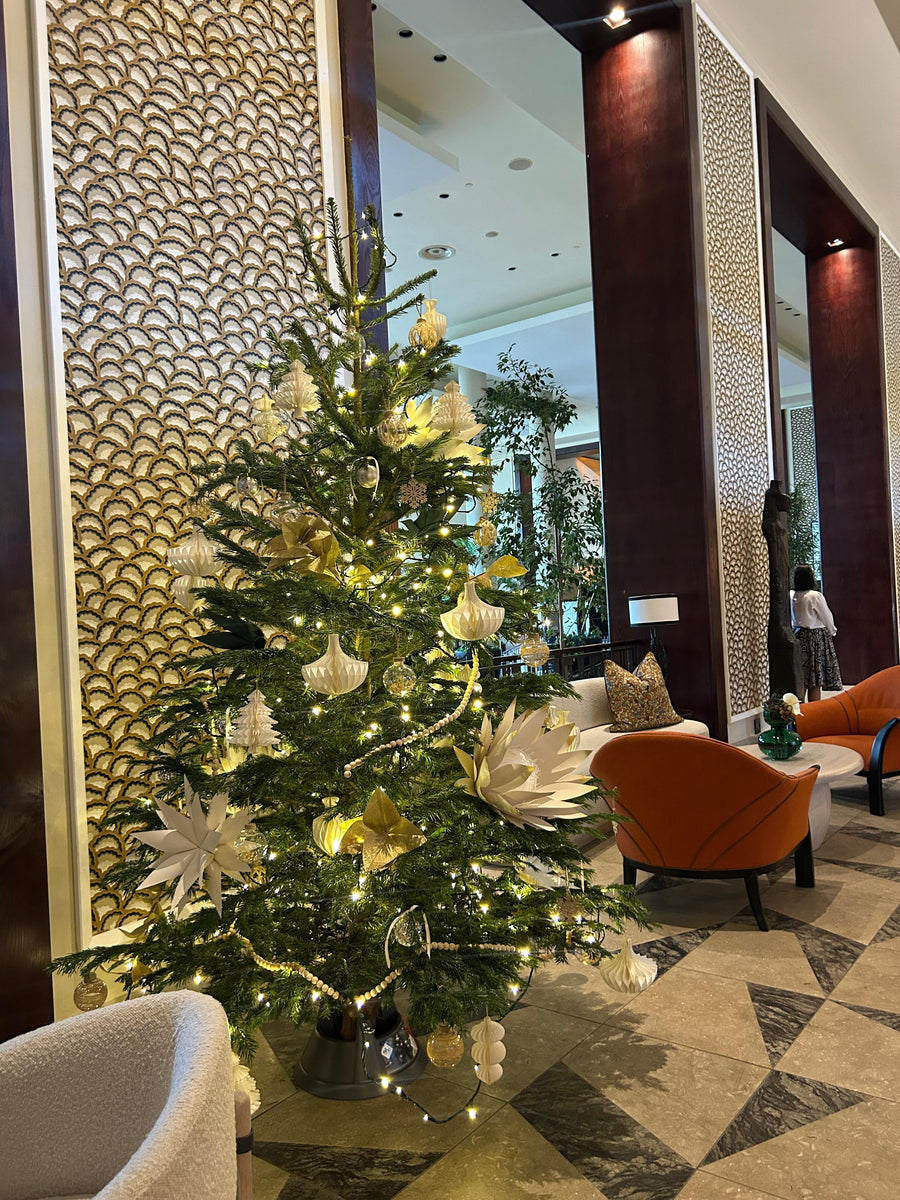 Corporate Christmas tree hire style inspiration for hotels offices and hospitality spaces