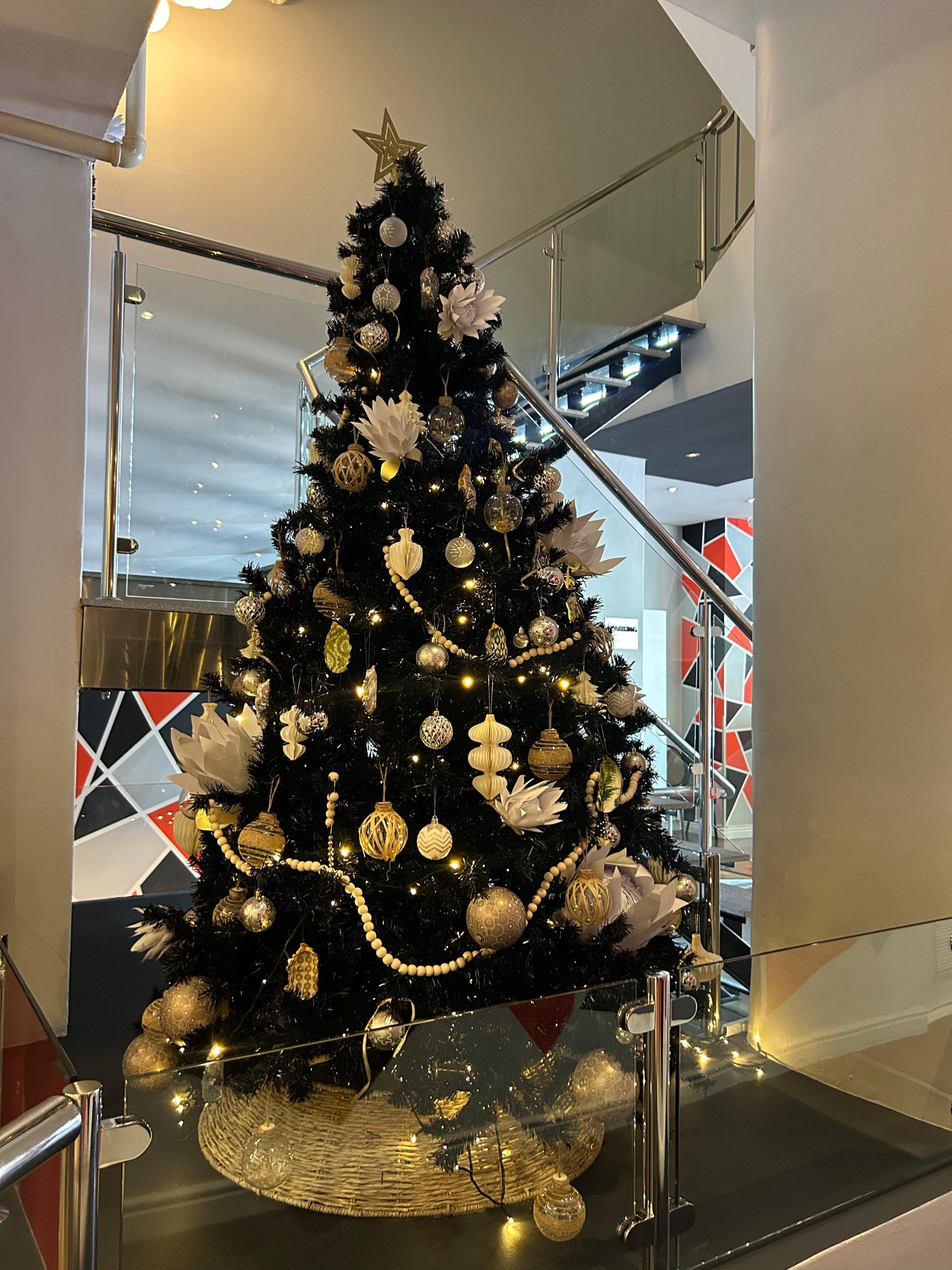 Corporate Christmas tree hire style inspiration for hotels offices and hospitality spaces