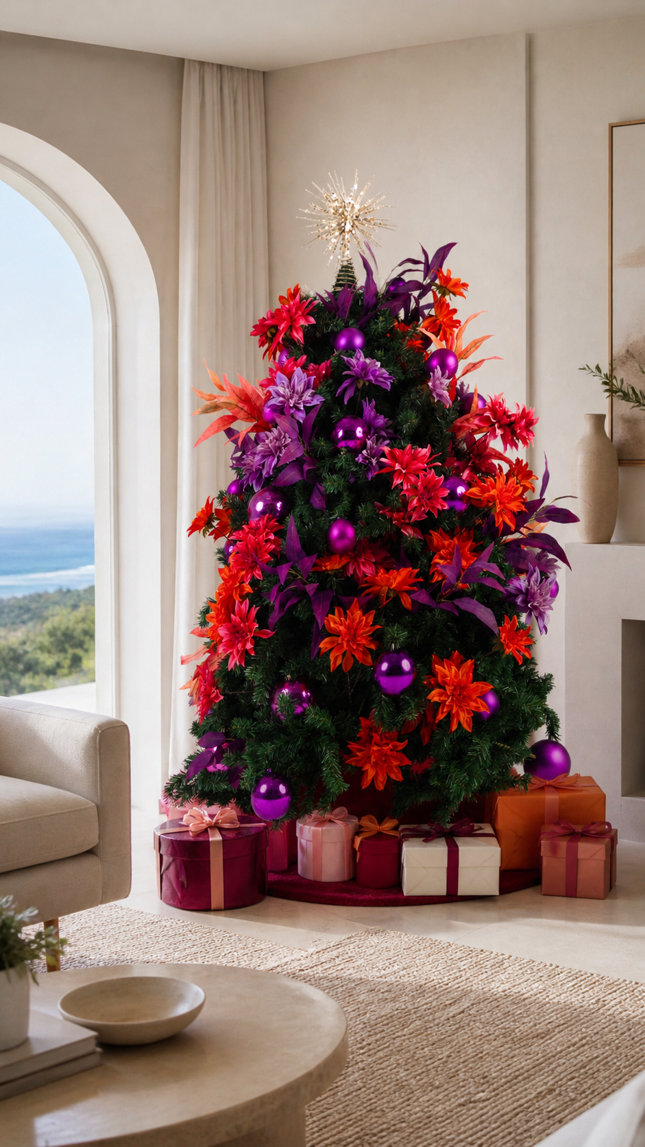 Decorated Artificial Christmas Tree