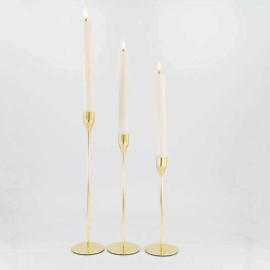 Metal Tulip Taper Candle Holders