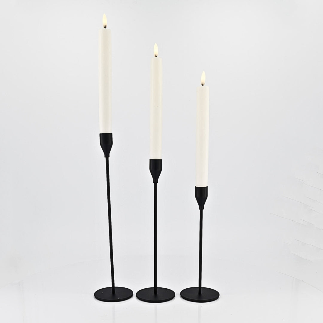 Metal Tulip Taper Candle Holders