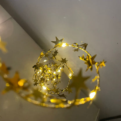 Fairy Lights - Gold Stars